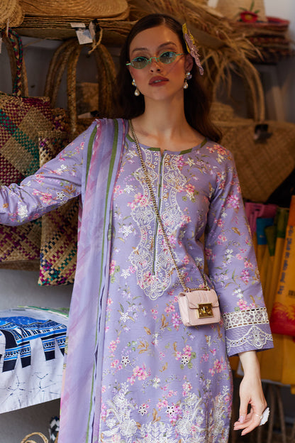 Gulaal | Saffira Lawn 25 | Miaa L Lavender Lawn