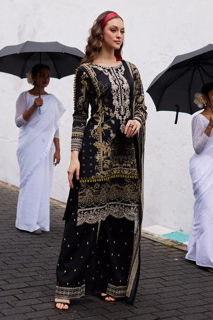 Gulaal | Saffira Lawn 25 | Amiri XL Black Lawn