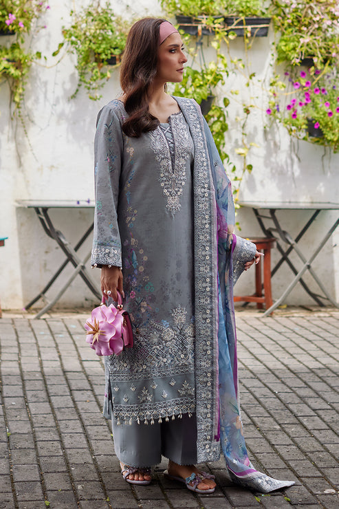 Gulaal | Saffira Lawn 25 | Carla XS Steel Gray Hue Lawn
