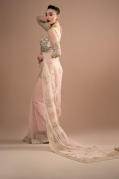 Imrozia Premium | Lumiere Luxury Sarees | 01 Rose Clair - Pakistani Designer Dress - by Imrozia Premium | Type: Formal - 100% Original at Saira Sultan