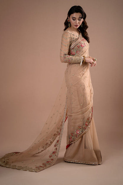 Imrozia Premium | Lumiere Luxury Sarees | 05 Celeste - Pakistani Designer Dress - by Imrozia Premium | Type: Formal - 100% Original at Saira Sultan