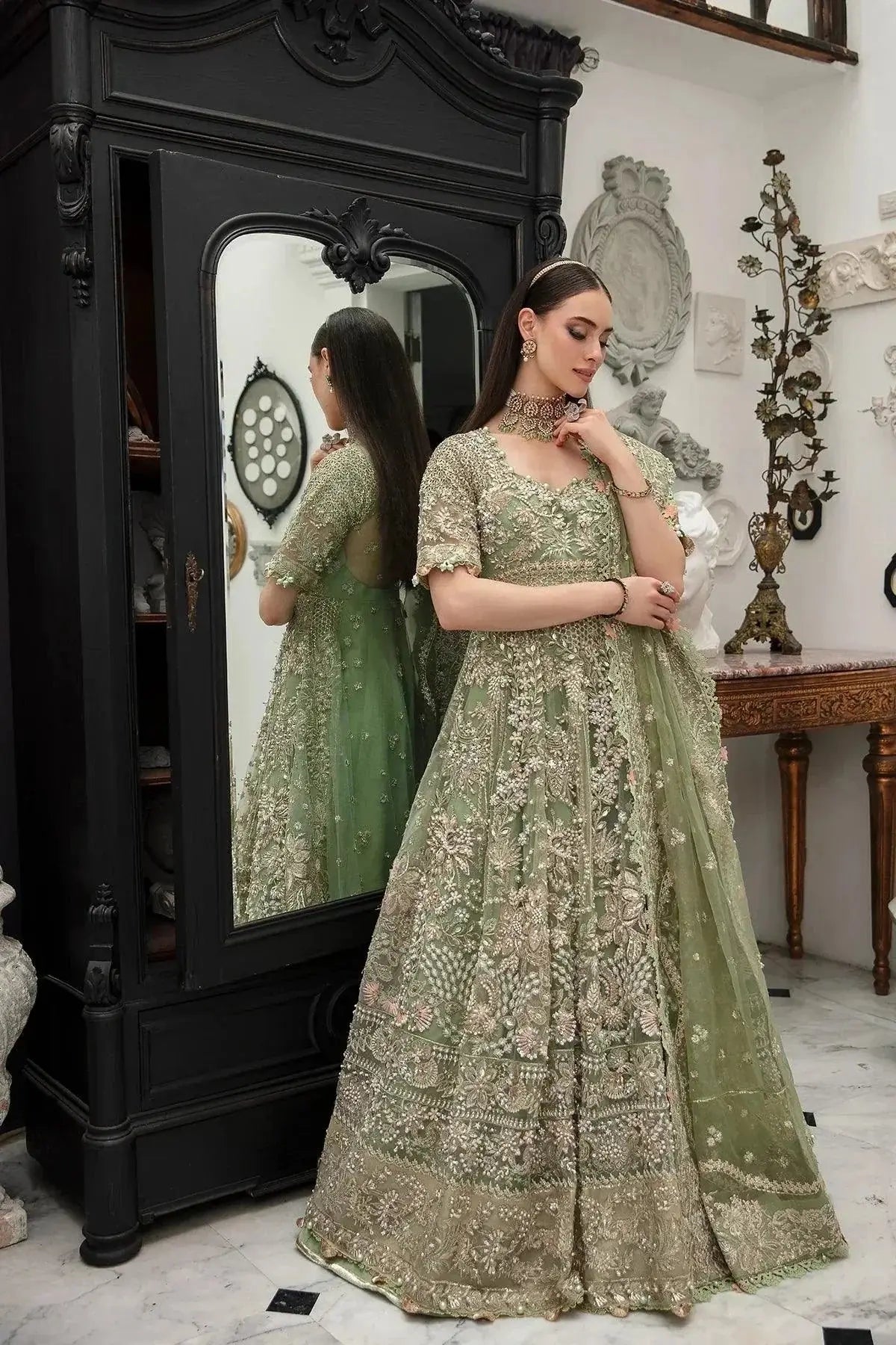 AJR Couture | Alif Luxury Wedding Formals 23 | Hazel - Pakistani Designer Dress - by AJR Couture | Type: Bridal - 100% Original at Saira Sultan