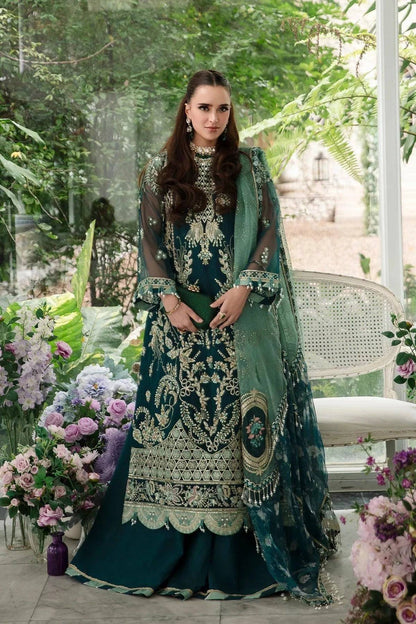 AJR Couture | Alif Luxury Wedding Formals 23 | Teal - Pakistani Designer Dress - by AJR Couture | Type: Bridal - 100% Original at Saira Sultan