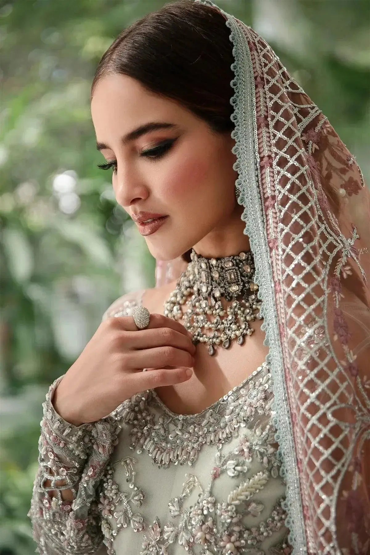 AJR Couture | Alif Luxury Wedding Formals 23 | Wisteria - Pakistani Designer Dress - by AJR Couture | Type: Bridal - 100% Original at Saira Sultan