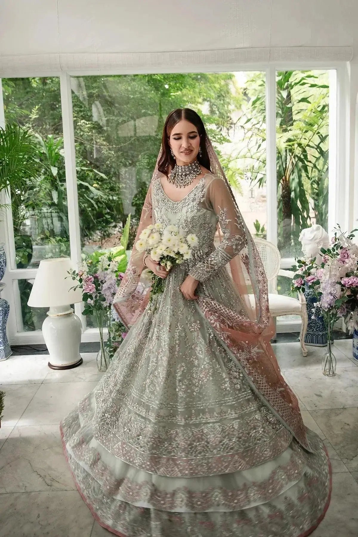 AJR Couture | Alif Luxury Wedding Formals 23 | Wisteria - Pakistani Designer Dress - by AJR Couture | Type: Bridal - 100% Original at Saira Sultan