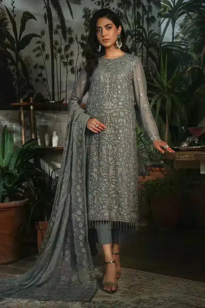 Zarif | LA ROSELLA Formals | ZLR 07 NOIR - Pakistani Designer Dress - by Zarif | Type: Formal - 100% Original at Saira Sultan