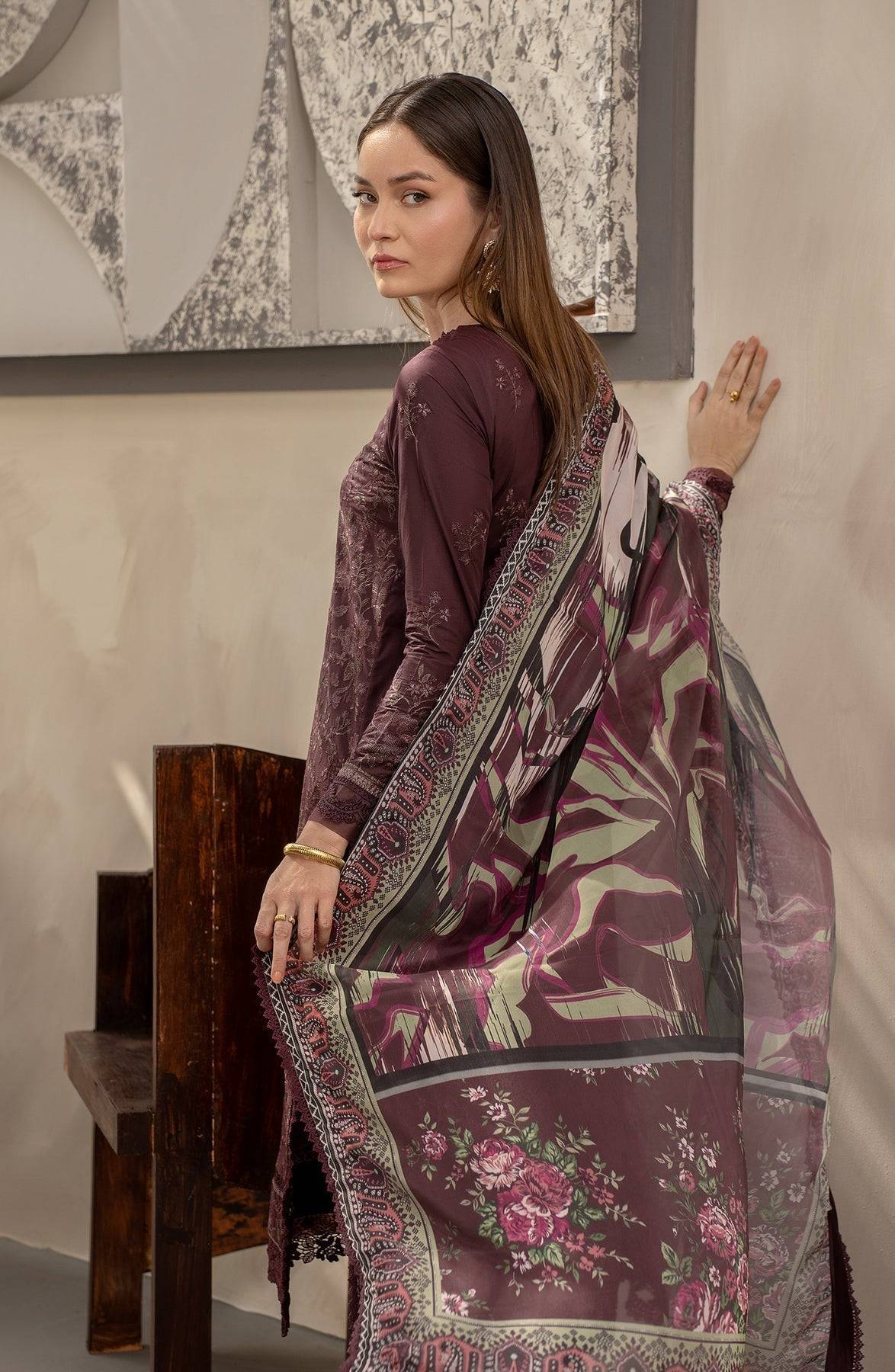 Zarif | Festive Lawn | ZFL 05 MIRAAL - Pakistani Designer Dress - by Zarif | Type: Luxury - 100% Original at Saira Sultan