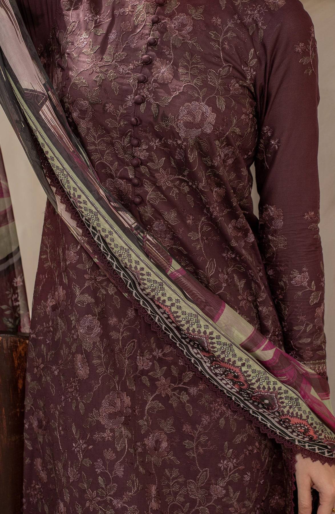 Zarif | Festive Lawn | ZFL 05 MIRAAL - Pakistani Designer Dress - by Zarif | Type: Luxury - 100% Original at Saira Sultan