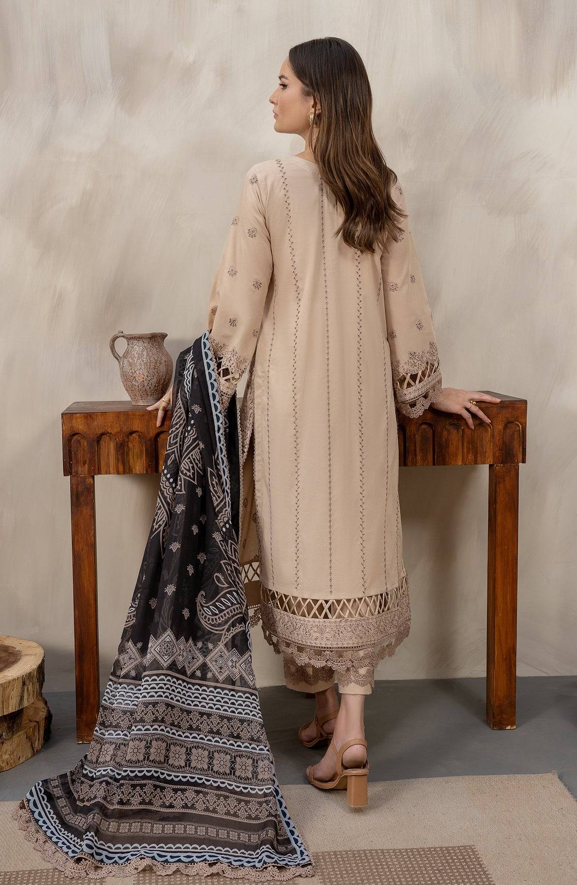 Zarif | Festive Lawn | ZFL 07 CHAMILA - Pakistani Designer Dress - by Zarif | Type: Luxury - 100% Original at Saira Sultan
