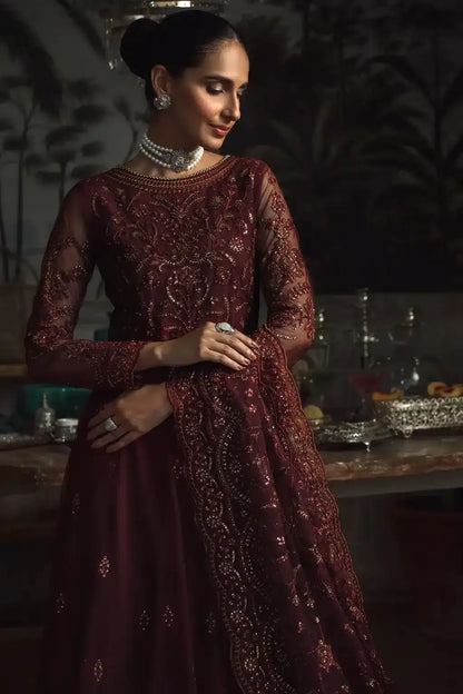 Zarif | LA ROSELLA Formals | ZLR 06 CARMINE - Pakistani Designer Dress - by Zarif | Type: Formal - 100% Original at Saira Sultan