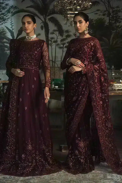 Zarif | LA ROSELLA Formals | ZLR 06 CARMINE - Pakistani Designer Dress - by Zarif | Type: Formal - 100% Original at Saira Sultan