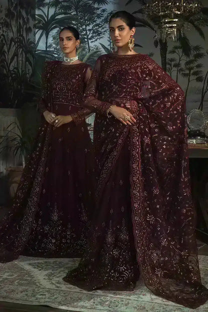 Zarif | LA ROSELLA Formals | ZLR 06 CARMINE - Pakistani Designer Dress - by Zarif | Type: Formal - 100% Original at Saira Sultan