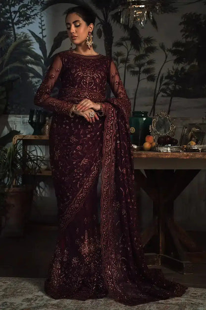 Zarif | LA ROSELLA Formals | ZLR 06 CARMINE - Pakistani Designer Dress - by Zarif | Type: Formal - 100% Original at Saira Sultan