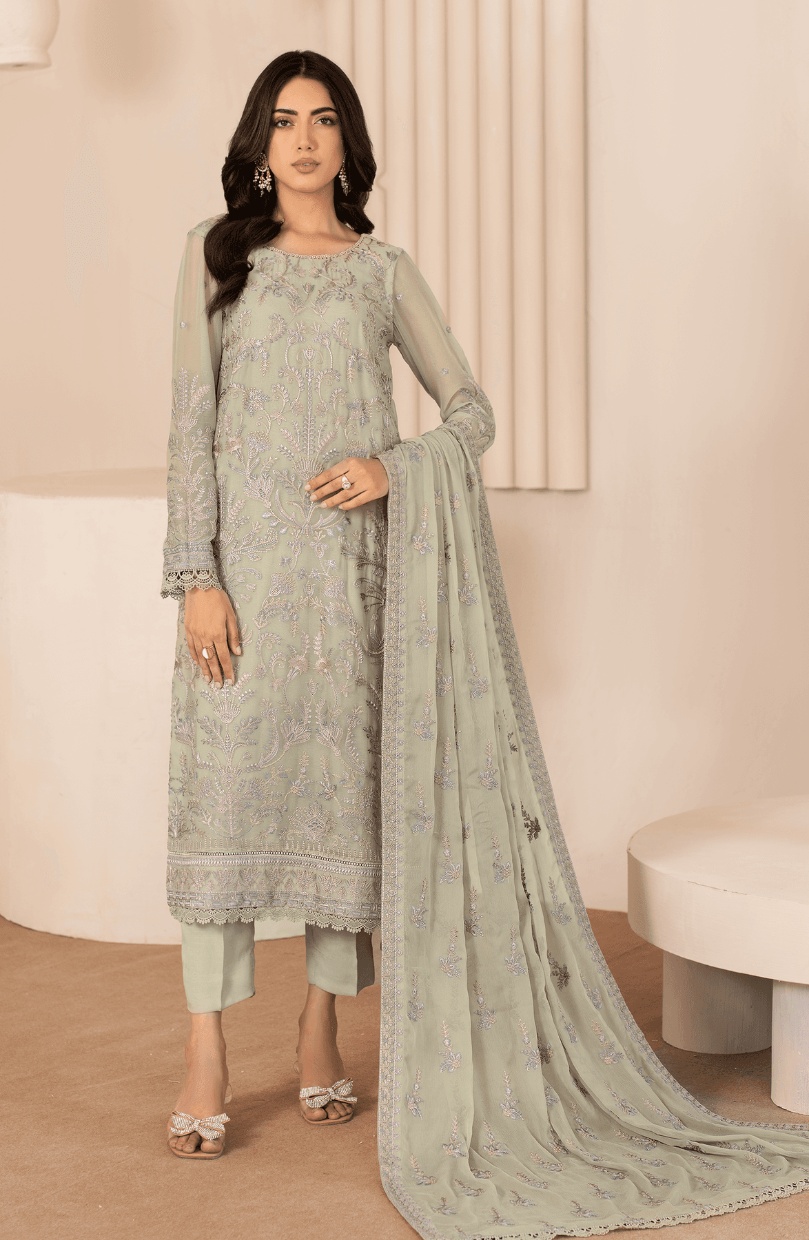 Zarif | Chiffon Edit | ZL 04 AFSA - Pakistani Designer Dress - by Zarif | Type: Formal - 100% Original at Saira Sultan