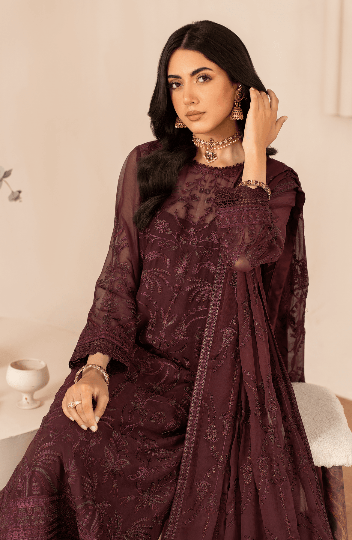 Zarif | Chiffon Edit | ZL 03 HALA - Pakistani Designer Dress - by Zarif | Type: Formal - 100% Original at Saira Sultan