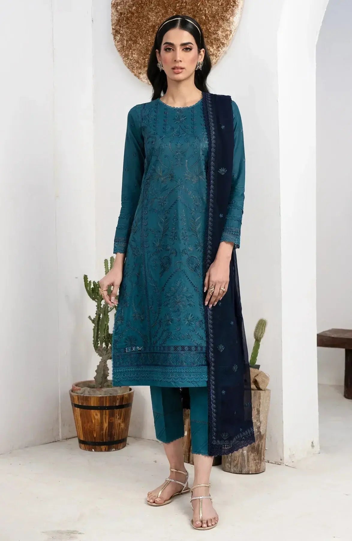Zarif | Eid Lawn 24| ZL 07 MARINA - Pakistani Designer Dress - by Zarif | Type: Luxury - 100% Original at Saira Sultan