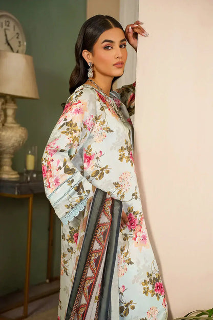 Zarif | Prints 24 | ZSP 02 AQUA - Pakistani Designer Dress - by Zarif | Type: Luxury - 100% Original at Saira Sultan