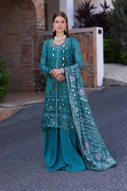 Noor by Saadia Asad | Chiffon Formals 23 | D8-Zarish - Pakistani Designer Dress - by Noor by Saadia Asad | Type: Formal - 100% Original at Saira Sultan