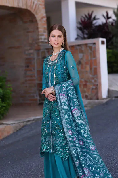 Noor by Saadia Asad | Chiffon Formals 23 | D8-Zarish - Pakistani Designer Dress - by Noor by Saadia Asad | Type: Formal - 100% Original at Saira Sultan