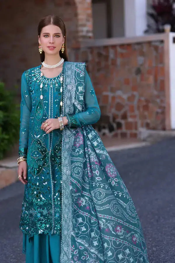 Noor by Saadia Asad | Chiffon Formals 23 | D8-Zarish - Pakistani Designer Dress - by Noor by Saadia Asad | Type: Formal - 100% Original at Saira Sultan