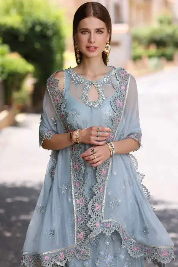 Noor by Saadia Asad | Chiffon Formals 23 | D1-Laira - Pakistani Designer Dress - by Noor by Saadia Asad | Type: Formal - 100% Original at Saira Sultan