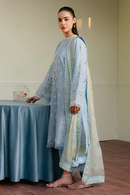 Zara Shahjahan | Coco Lawn 25 | SILAS-5A L Dusty Blue Lawn
