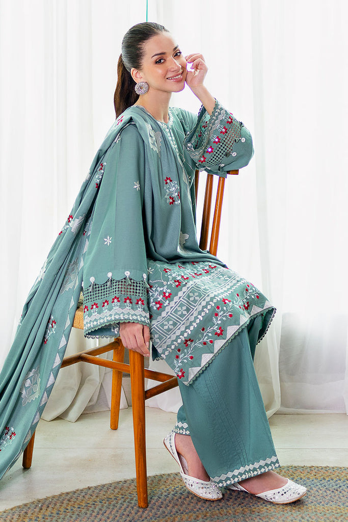 Cross Stitch | Cotton Satin 25 | SAGE LOOM - Pakistani Designer Dress - by Cross Stitch - Type : Ladies Clothes - 100% Original at Saira Sultan