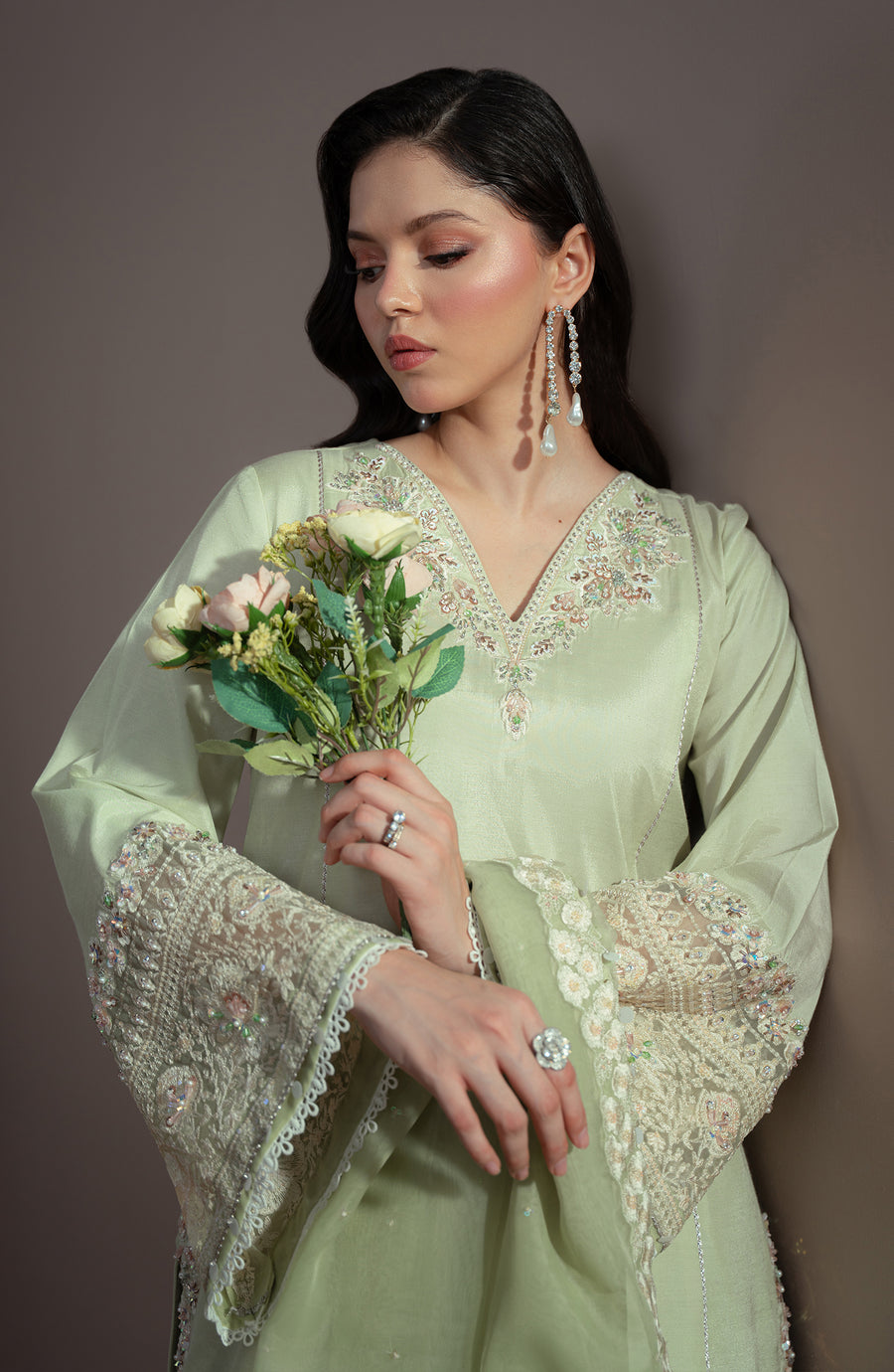Fabiha Fatima | Elvin Pret Wear | SAGE - Pakistani Designer Dress - by Fabiha Fatima - Type : Ladies Clothes - 100% Original at Saira Sultan