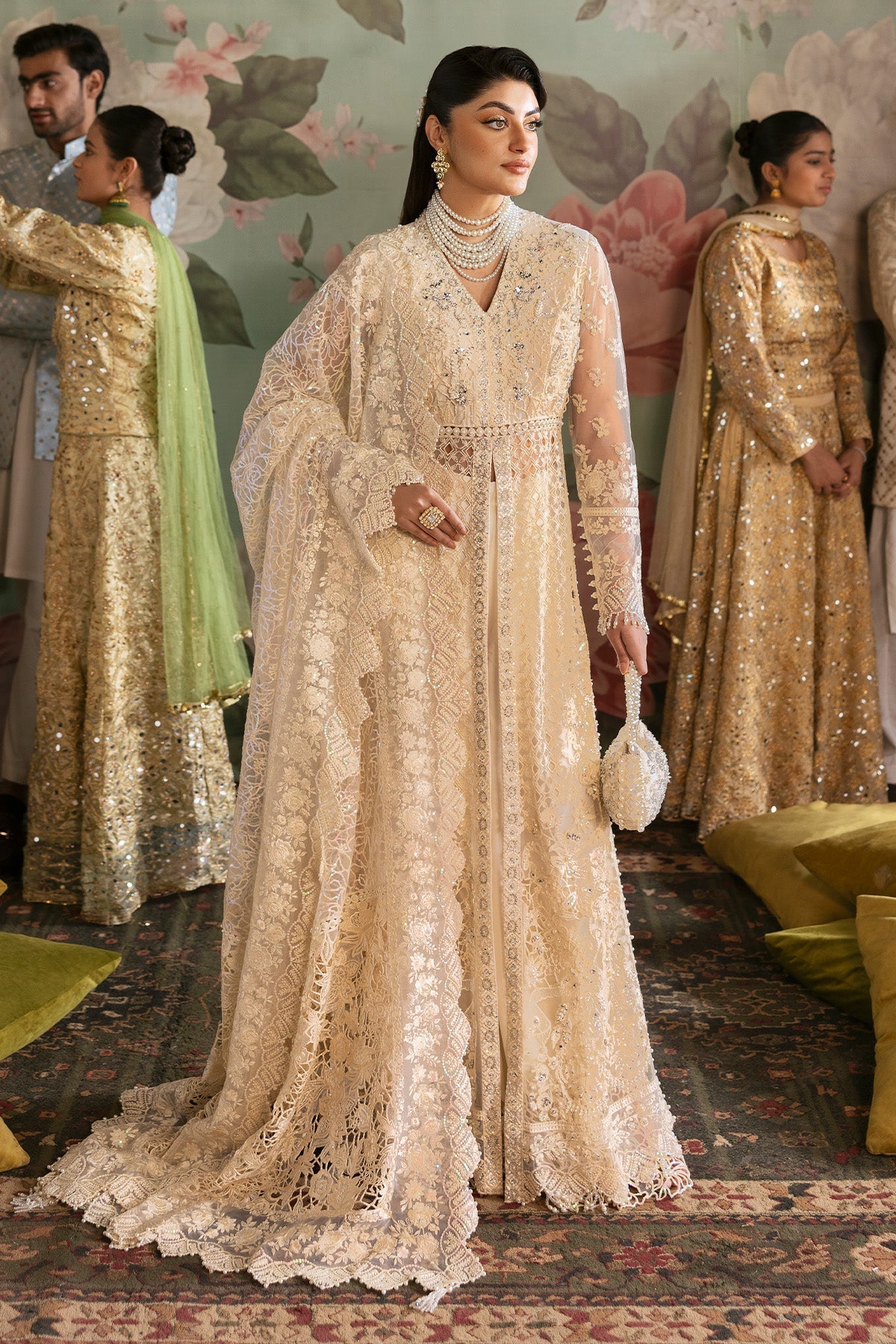 Imrozia Premium | Jashan Bridal Collection | SB-35 Parnoor XS Ivory Net