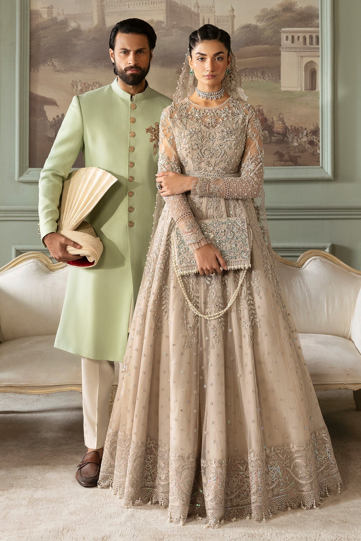 Imrozia Premium | Jashan Bridal Collection | SB-40 Tabaan XL Off White Net