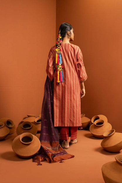Al Karam | Susi Collection | SC-01-25 S Burnt Orange Susi