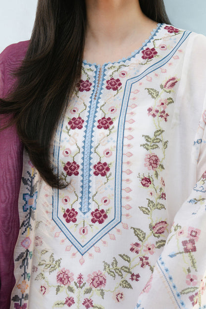 Zara Shahjahan | Coco Lawn 25 | SERENE-2B M Lawn White