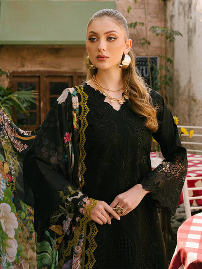 Mahnur | Mahrukh Eid Edit 24 | ROYAL BLACK - Pakistani Designer Dress - by Mahnur | Type: Luxury - 100% Original at Saira Sultan
