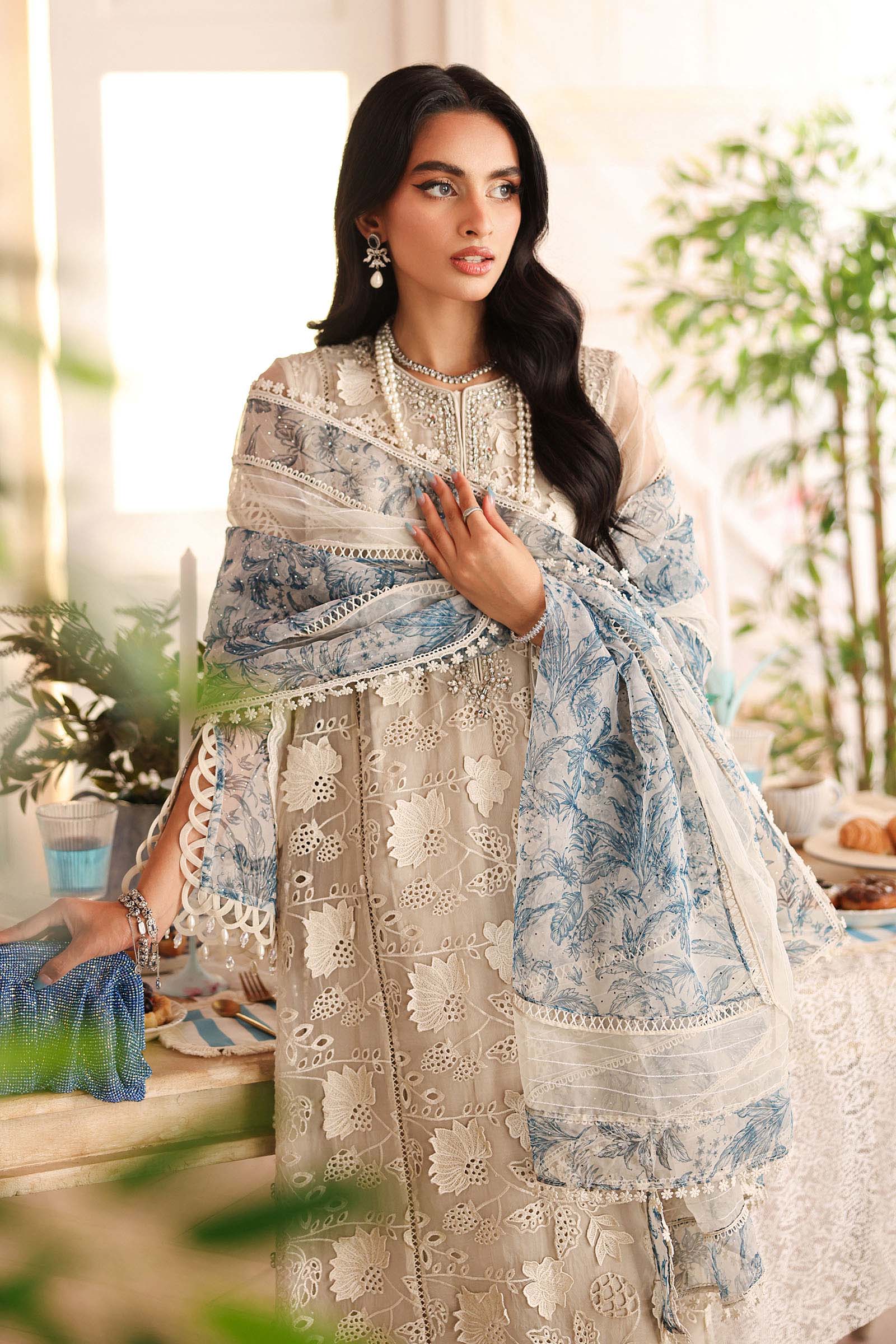 Maria B | Pre Fall Dresses | 3 Piece Embroidered Organza Suit CC - Pakistani Designer Dress - by Maria B - Type : Ladies Clothes - 100% Original at Saira Sultan