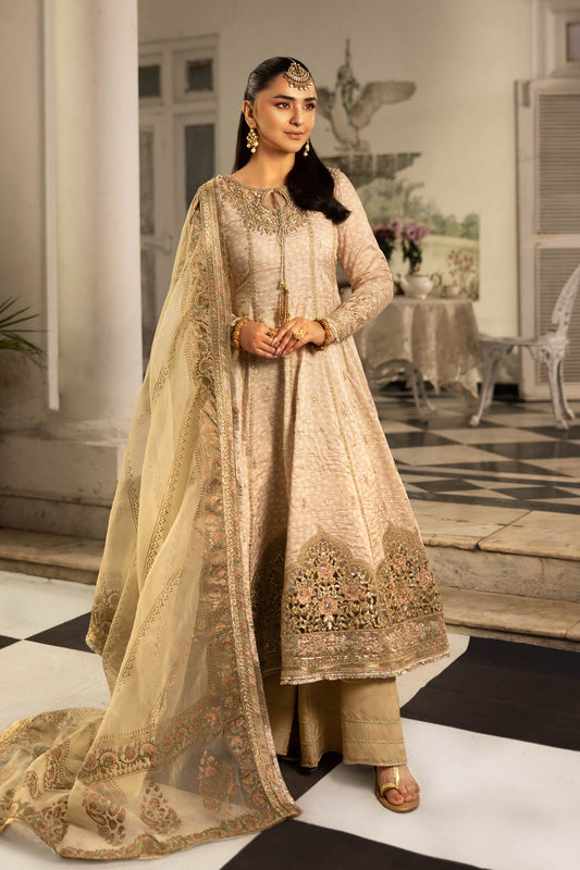 Maria B | Formal Wears | SF-EF25-32 XS Beige Raw Silk