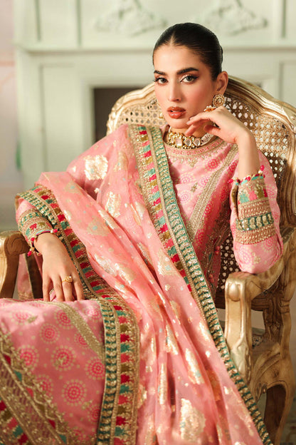 Maria B | Pre Fall Dresses | 3 Piece Embroidered Raw Silk Suit JJ - Pakistani Designer Dress - by Maria B - Type : Ladies Clothes - 100% Original at Saira Sultan