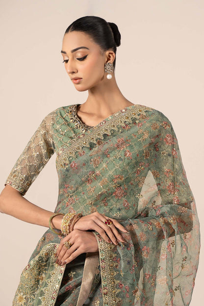 Maria B | Formal Wears | SF-EF25-08 M Green Organza