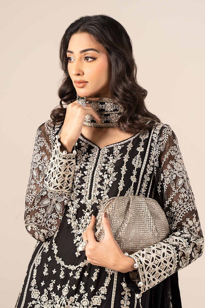 Maria B | Formal Wears | SF-EF25-20 XL Black Chiffon