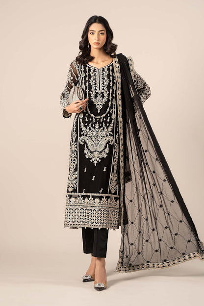 Maria B | Formal Wears | SF-EF25-20 S Black Chiffon