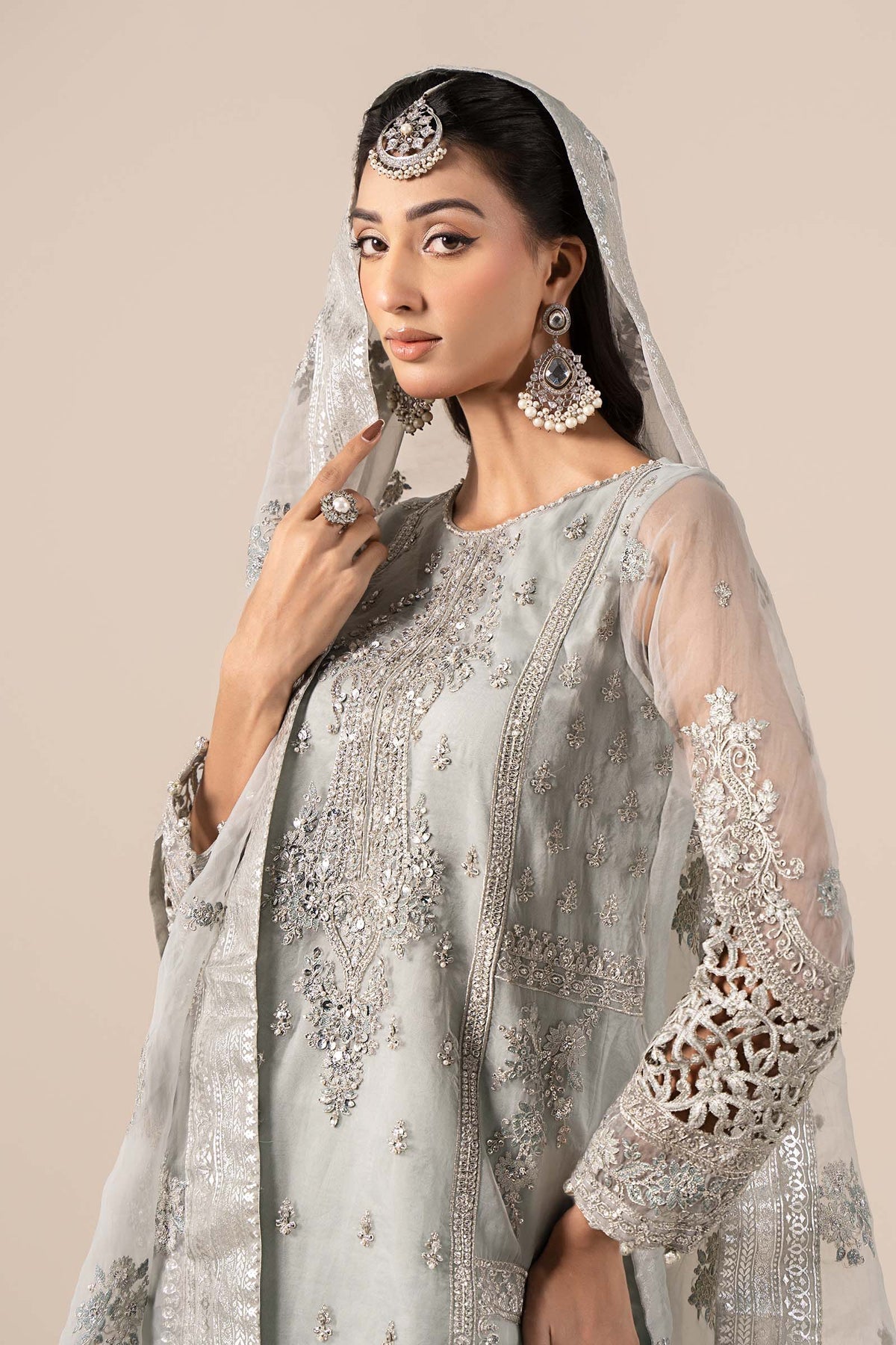 Maria B | Formal Wears | SF-EF25-24 L Light Blue Organza