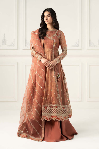 Maria B | Formal Wears | SF-EF25-30 XS Peach Zari Net