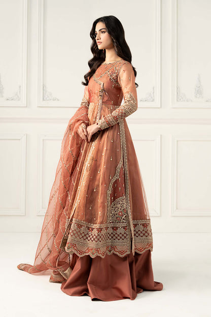 Maria B | Formal Wears | SF-EF25-30 L Peach Zari Net