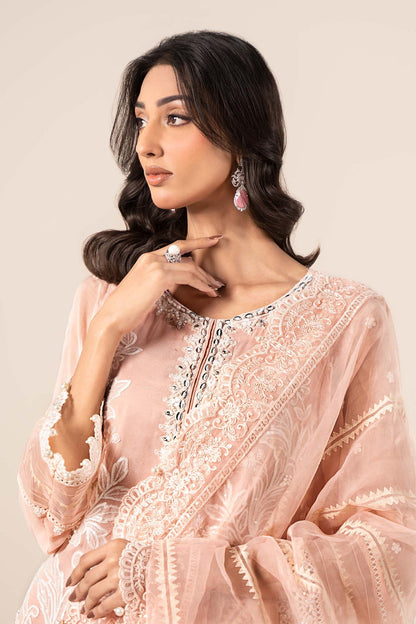 Maria B | Formal Wears | SF-EF25-34 M Peach Chiffon