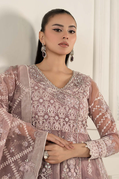 Maria B | Formal Wears | SF-EF25-44 M Pinkish Gray Organza