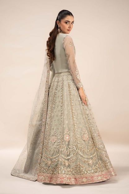 Maria B | Formal Wears | SF-EF25-55 S Ice Blue Organza