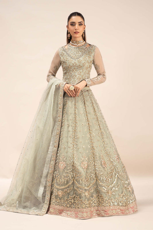 Maria B | Formal Wears | SF-EF25-55 XS Ice Blue Organza