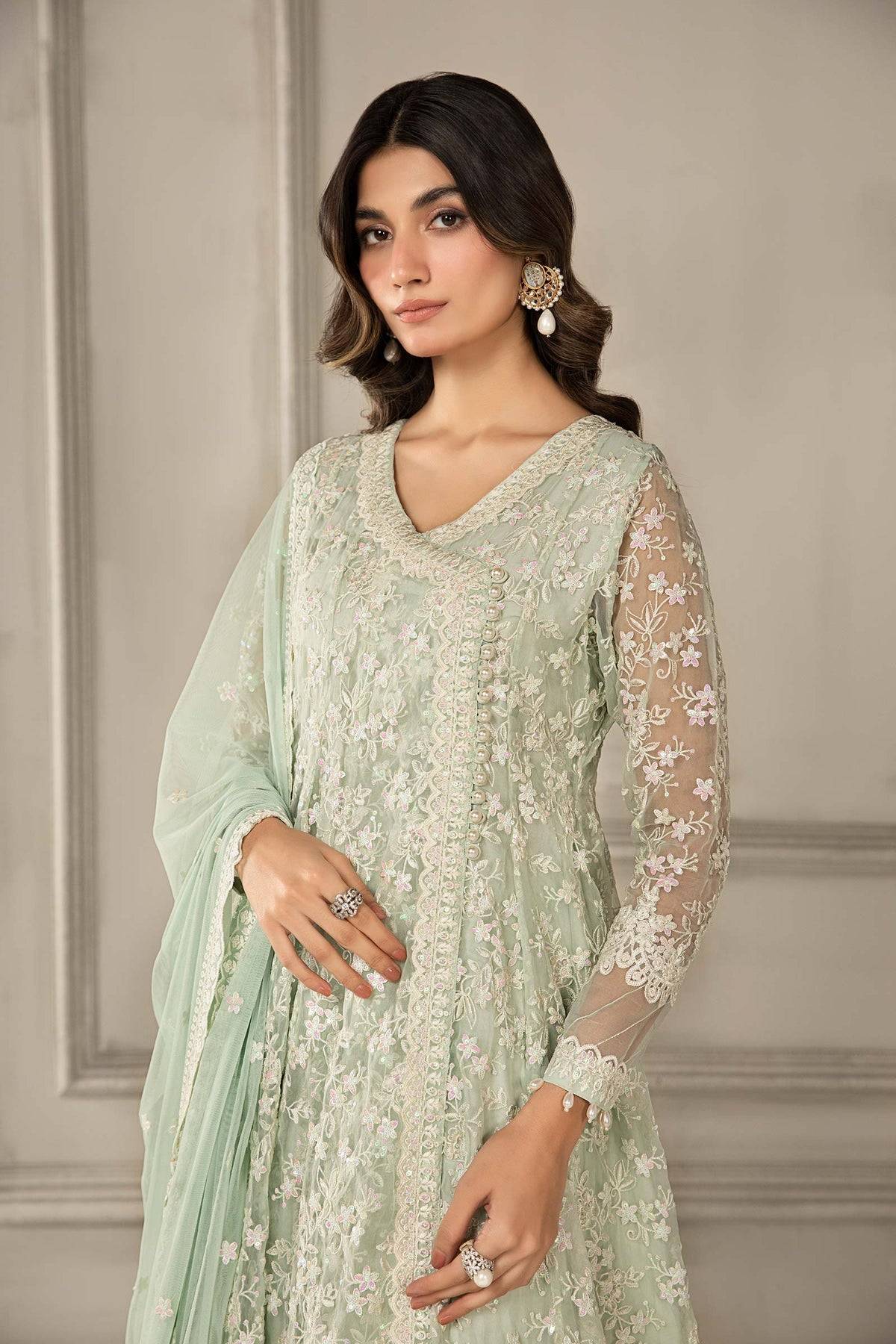 Maria B | Formal Wears | SF-EF24-09 - Pakistani Designer Dress - by Maria B | Type: Formal - 100% Original at Saira Sultan