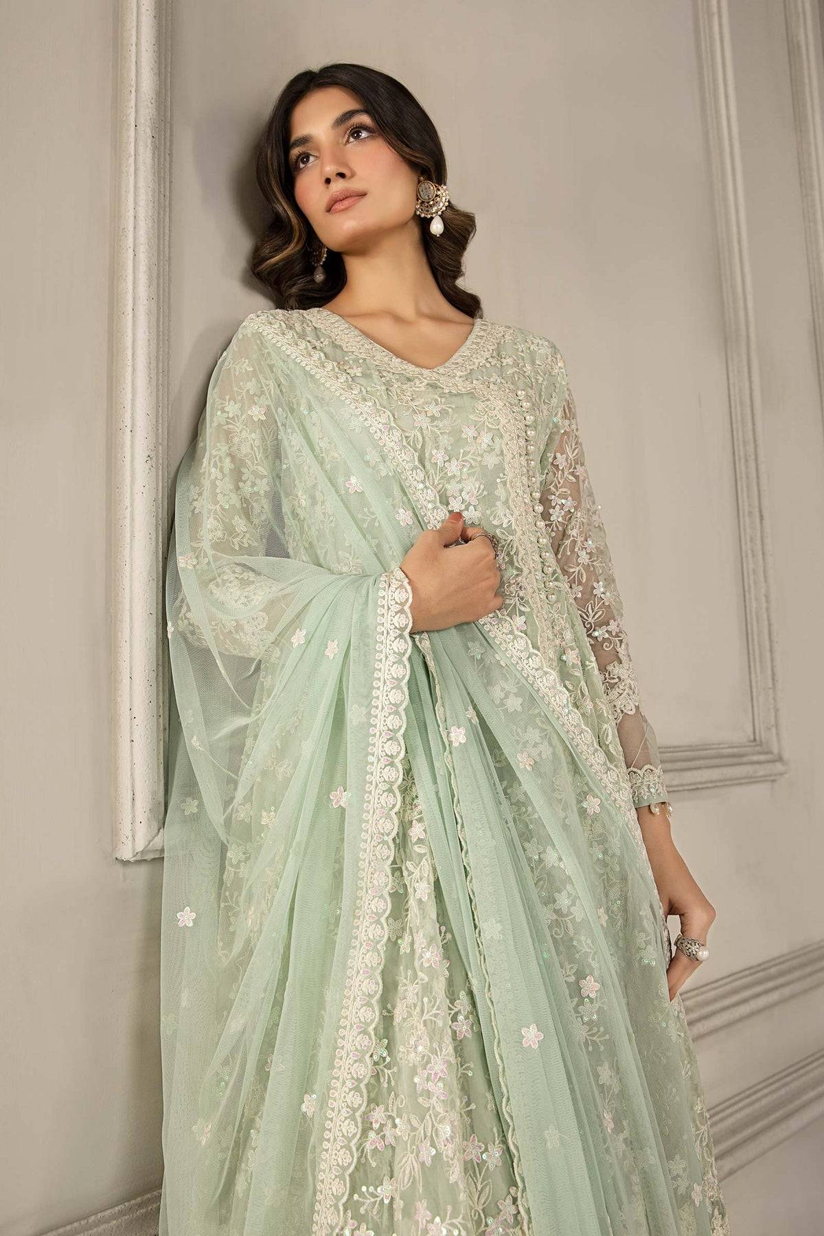Maria B | Formal Wears | SF-EF24-09 - Pakistani Designer Dress - by Maria B | Type: Formal - 100% Original at Saira Sultan