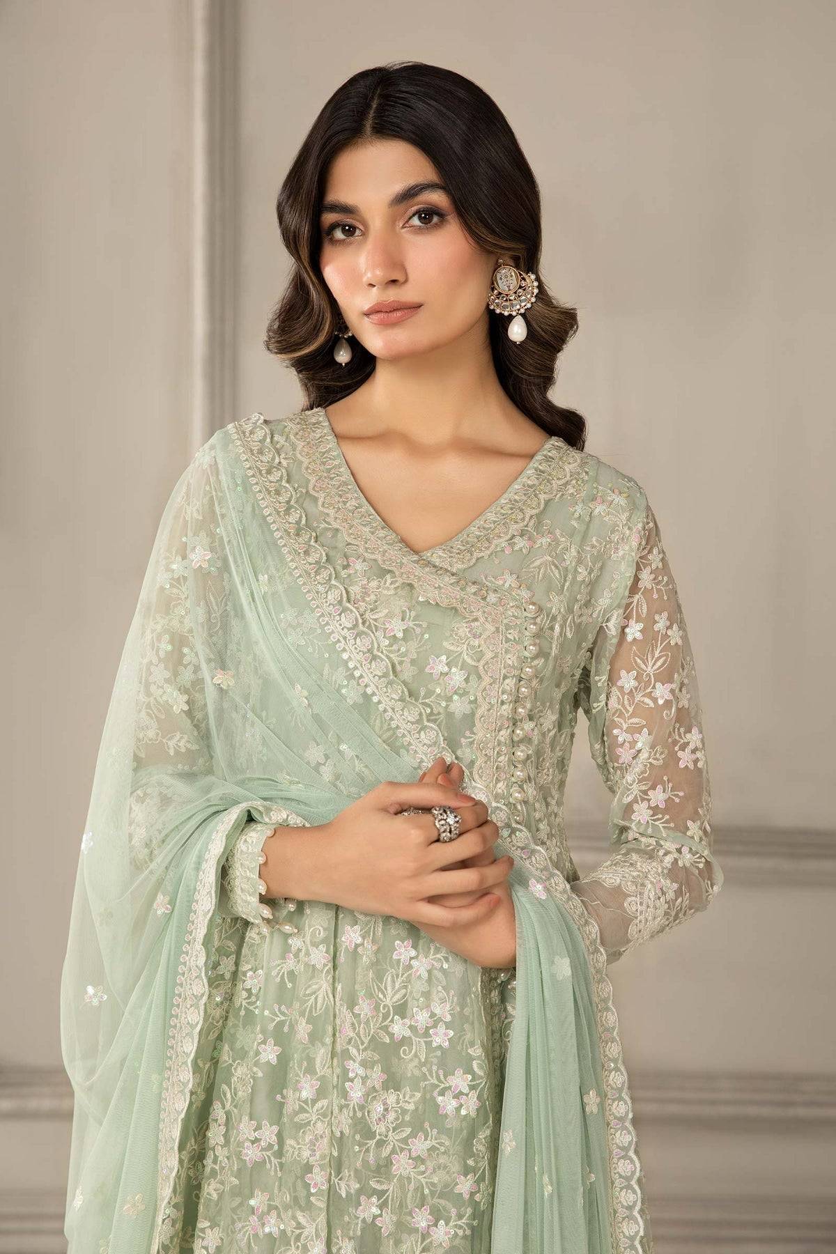 Maria B | Formal Wears | SF-EF24-09 - Pakistani Designer Dress - by Maria B | Type: Formal - 100% Original at Saira Sultan