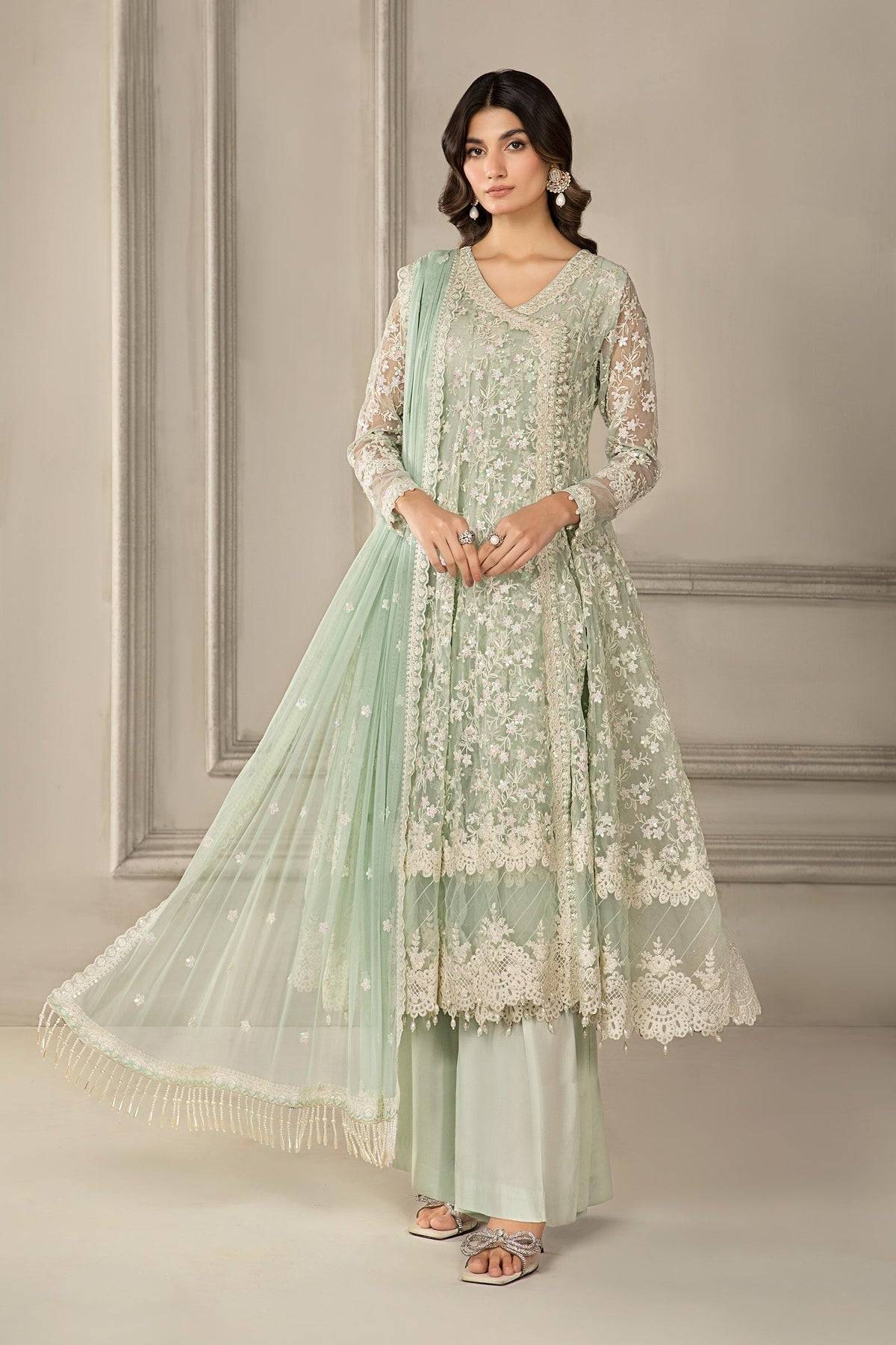 Maria B | Formal Wears | SF-EF24-09 - Pakistani Designer Dress - by Maria B | Type: Formal - 100% Original at Saira Sultan